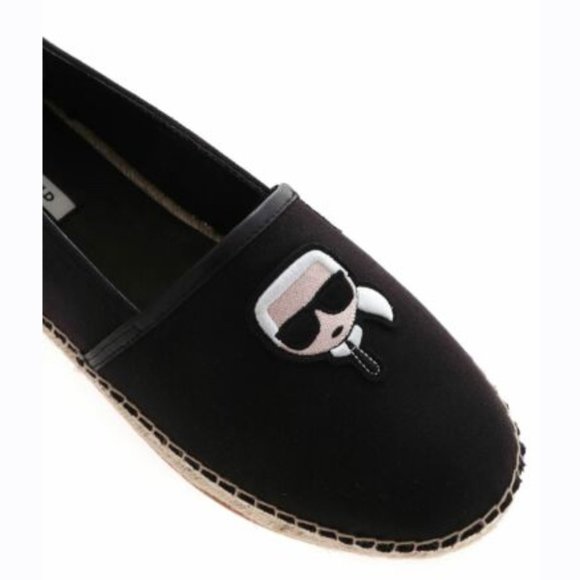 New KARL LAGERFELD KAMINO ESPADRILLES IN BLACK Size 9 main image 6